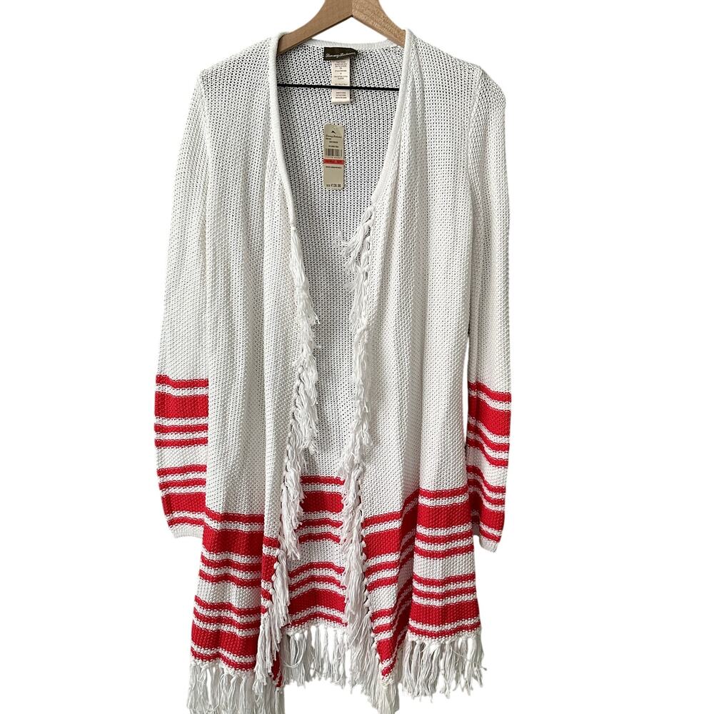 Tommy Bahama Sweater Cover Up Cardigan with Tassels XS - NWT - Picture 1 of 5